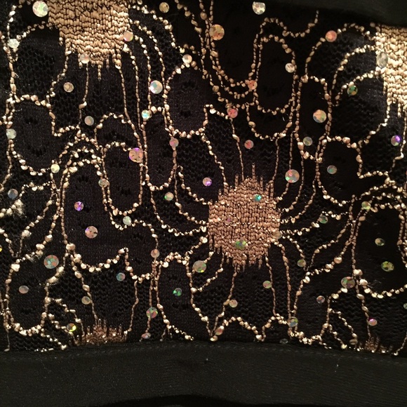 Black Dress Sparkle and stretchy Size 10 - Picture 3 of 8